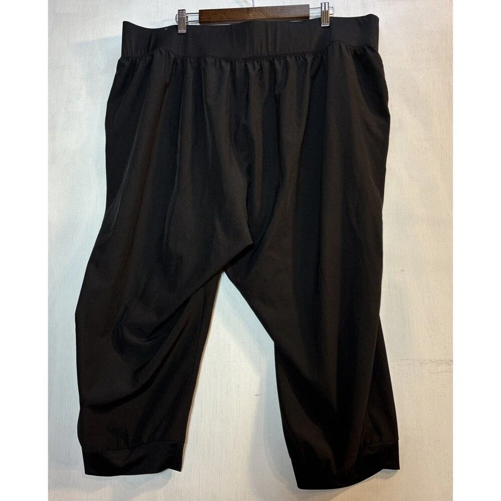 Livi by Lane Bryant Capris Trouser Elastic Lightweight Size 22/24 Black Pockets